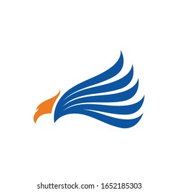 falcon logo design template vector