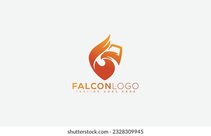 Falcon logo Design Template Vector Graphic Branding Element.