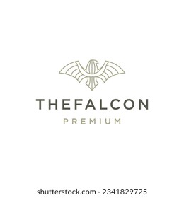 Falcon logo icon design template flat vector