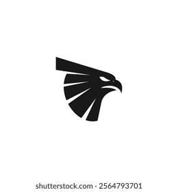 Falcon Logo Icon, Falcon Head Logo Vector Representing Power and Agility in Motion. The Falcon's Gaze - Fastest Bird Silhouette, Unmatched Speed, Dynamic Hunter Design, Strong Flight, Modern Branding