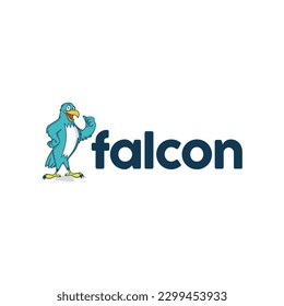 Falcon logo inspiration, Mascot, Cartoon