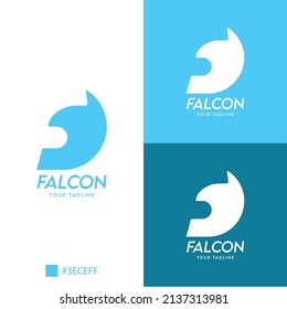 Falcon Logo Negative Space F logo