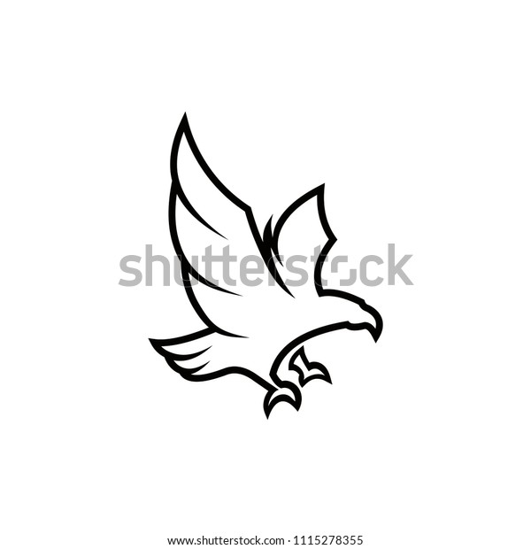 Falcon Logo Silhouette Stock Vector Royalty Free 1115278355