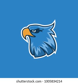 Falcon logo template, eagle wings, hawk vector icon