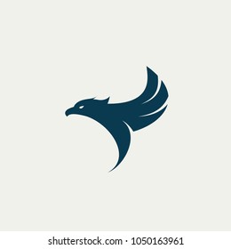 Falcon Logo Template, Eagle Wings, Hawk Vector Icon