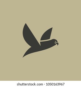 Falcon logo template, eagle wings, hawk vector icon