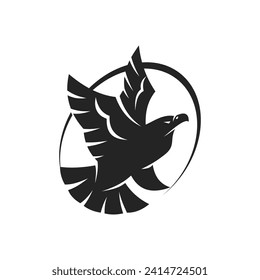 Falcon Logo template Isolated. Brand Identity. Icon Abstract Vector graphic
