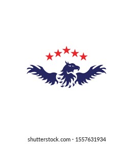 Falcon logo template vector illustration design
