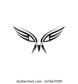 Diseño de ilustración vectorial de la plantilla de logotipo de halcón