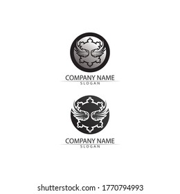 Diseño de ilustraciones vectoriales de la plantilla de logotipo de Falcon