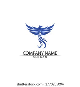 Diseño de ilustraciones vectoriales de la plantilla de logotipo de Falcon