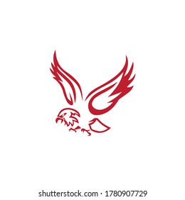 Diseño de ilustraciones vectoriales de la plantilla de logotipo de Falcon