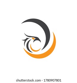 Diseño de ilustraciones vectoriales de la plantilla de logotipo de Falcon
