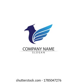 Diseño de ilustraciones vectoriales de la plantilla de logotipo de Falcon