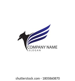 Falcon Logo Vorlage Vektorgrafik Design Tier und Adler