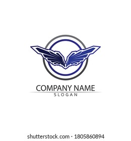 Falcon Logo Vorlage Vektorgrafik Design Tier und Adler