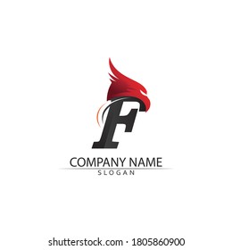 Falcon Logo Template vector illustration design animal and eagle