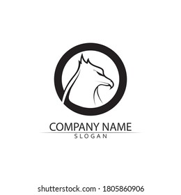 Falcon Logo Template vector illustration design animal and eagle