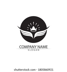 Falcon Logo Template vector illustration design animal and eagle