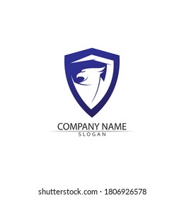 Falcon Logo Template vector illustration design and wings logo