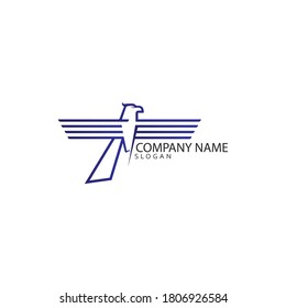 Falcon Logo Template vector illustration design and wings logo