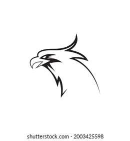 Vorlage für Falcon-Logo, Vektorgrafik-Design