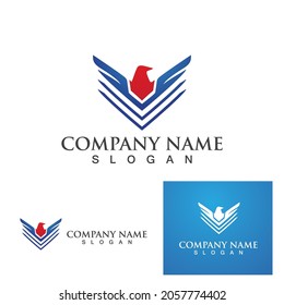 Diseño de ilustraciones vectoriales de la plantilla de logotipo de Falcon