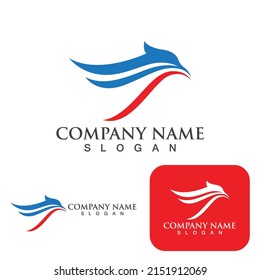 Diseño de ilustraciones vectoriales de la plantilla de logotipo de Falcon