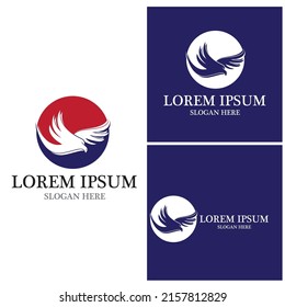 Diseño de ilustraciones vectoriales de la plantilla de logotipo de Falcon