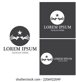 Diseño de ilustraciones vectoriales de la plantilla de logotipo de Falcon