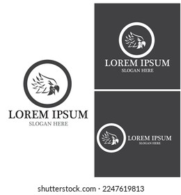 Diseño de ilustraciones vectoriales de la plantilla de logotipo de Falcon