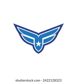 Diseño de ilustraciones vectoriales de la plantilla de logotipo de Falcon