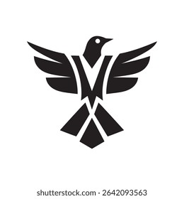 Falcon Logo Type Illustration isolated on white background