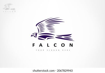 Falcon logo vector. Bird design.