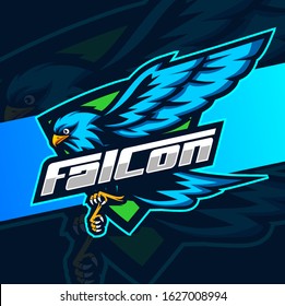 Falcon Mascot Esport Logo Design