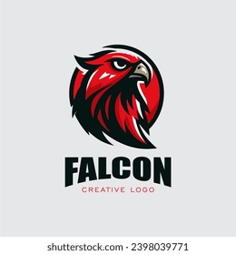 Falcon mascot and symbol logo design inspiration 