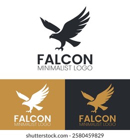 Falcon minimalist logo vector illustration