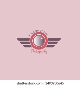 falcon photographer studio logo vector