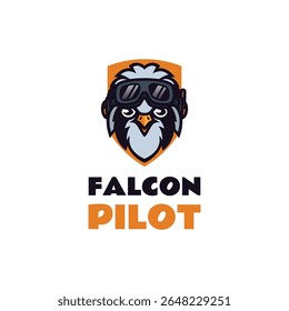 Falcon Pilot Aviator Mark Logo Design