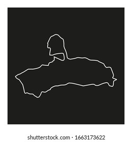 falcon region map, in country of venezuela
