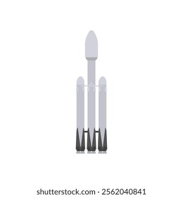 Falcon Rocket, Space Vector Illustration, Isolated