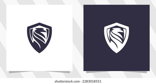 diseño del logotipo de halcón con protector