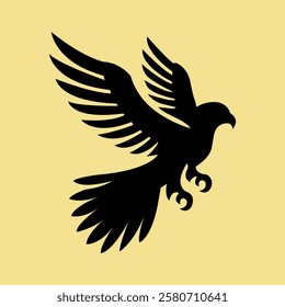  falcon silhouette	flat vector design