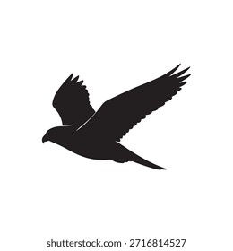 Falcon Silhouette Symbol Vektor flaches Design