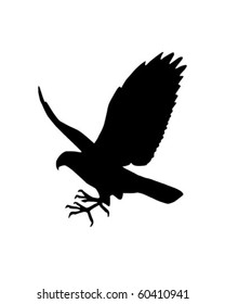 Falcon Silhouette - Retro Clip Art