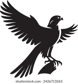 falcon silhouette vector art, i l l u s t r a t i o n