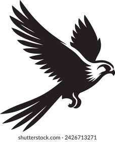falcon silhouette vector art, i l l u s t r a t i o n
