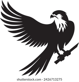 falcon silhouette vector art, i l l u s t r a t i o n