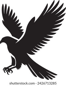 falcon silhouette vector art, i l l u s t r a t i o n