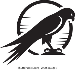 Falcon silhouette vector illustration 25463